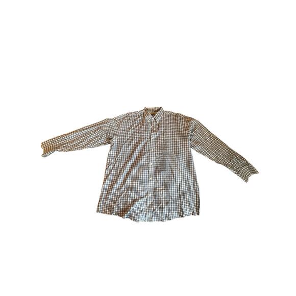 Wrangler Riata Blue Plaid Long Sleeve Button Down Shirt Men's Size XXL - Picture 1 of 5